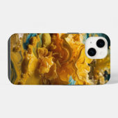 Gele Floral iPhone Hoesje (Achterkant horizontaal)