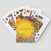 "Gele Floral"-kaarten voor inspiratie Pokerkaarten (Achterkant)