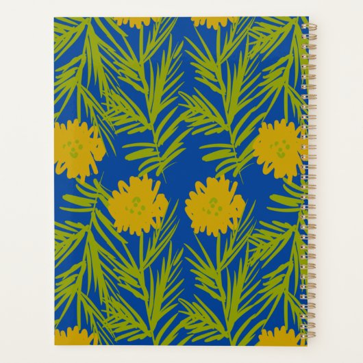 Gele Floral leraar Homeschool Planner (Achterkant)