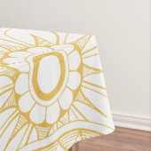 Gele  Floral Medallion Pattern Tafelkleed (Voorbeeld)