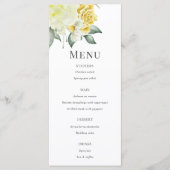 Gele Floral | Menu Weddenflat (Voorkant)