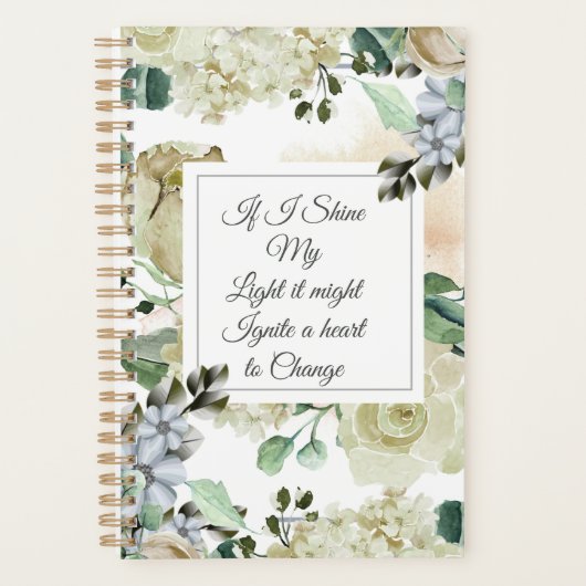 Gele Floral Roos Business Planner (Voorkant)