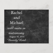 Gele Floral sparen de Datum Wreator Aankondigingskaart (Achterkant)