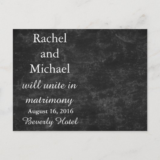 Gele Floral sparen de Datum Wreator Aankondigingskaart (Achterkant)