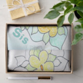 Gele Floral Tissue Tissuepapier (Geschenk)
