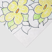 Gele Floral Tissue Tissuepapier (Detail)