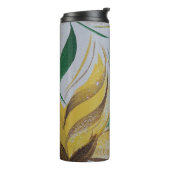 Gele Floral Tumbler Thermosbeker (Gedraaid links)