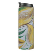 Gele Floral Tumbler Thermosbeker (Geroteerd rechts)