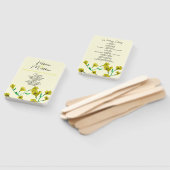 Gele Floral Waterverf Wedding Handwaaier (Niet-gemonteerd)