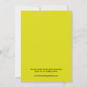 Gele Floral Waterverf Wedding Kaart (Achterkant)