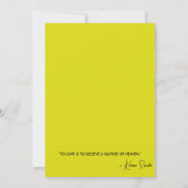 Gele Floral Waterverf Wedding Save The Date (Achterkant)