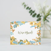 Gele Floral We hebben een nieuwe mededeling van he Briefkaart (Staand voorkant)