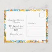 Gele Floral We hebben een nieuwe mededeling van he Briefkaart (Achterkant)