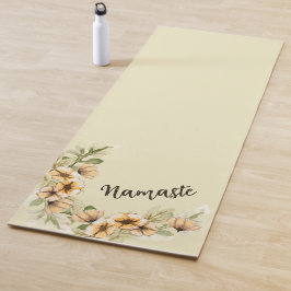 Gele Floral Yogamat