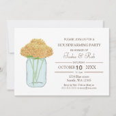 Gele florale mason-pot kaart (Voorkant)