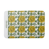 Gele florale naadloze patroonnaam badmat (Voorkant)