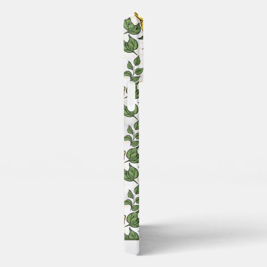 Gele florale naadloze patroonnaam iPhone hoesje (Rechterkant)