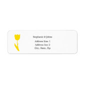 Gele Florentijns White Simple Elegant Custom Etiket (Voorkant)