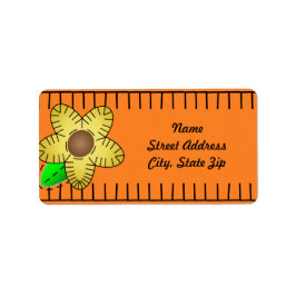 Gele Flower Background Address Sticker