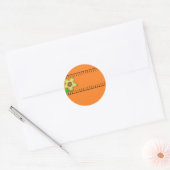 Gele Flower Background Round Sticker (Envelop)