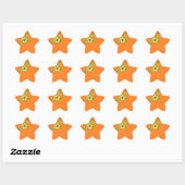 Gele Flower Background Star-Sticker Ster Sticker (Vel)