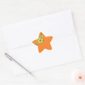 Gele Flower Background Star-Sticker Ster Sticker (Envelop)