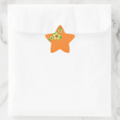 Gele Flower Background Star-Sticker Ster Sticker (Tas)