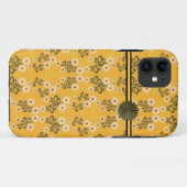 Gele Flower Design iPhone Case (Achterkant (horizontaal))