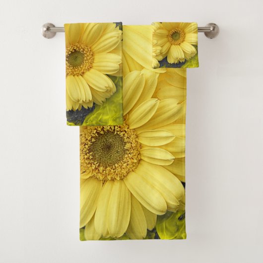 Gele Flowers Bathroom Towel Set Bad Handdoek (Insitu)