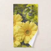 Gele Flowers Bathroom Towel Set Bad Handdoek (Handdoek)
