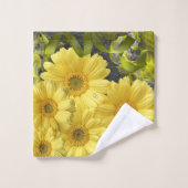 Gele Flowers Bathroom Towel Set Bad Handdoek (Wasdoekje)