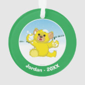 Gele fluffy Cub Ornament (achterkant)