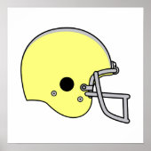 Gele Football Helmet Poster (Voorkant)