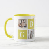 Gele foto Collage Persoonlijke Mugs voor oma Mok (Links)