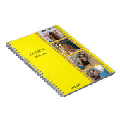 Gele fotocabine - Trendy Modern gepersonaliseerd Notitieboek (Rechterzijde)