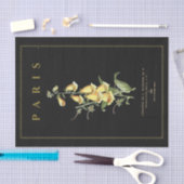 Gele Foxglove Flower French Decoupage Black Tissuepapier (Craft)