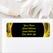 Gele Fractal Background Return Address Sticker (Insitu)
