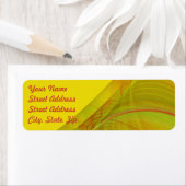 Gele Fractal Background Return Address Sticker (Insitu)
