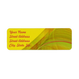 Gele Fractal Background Return Address Sticker