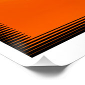 Gele fractal met Oranje achtergrond Perfect Poster (Hoek)