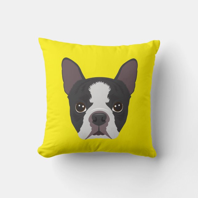 Gele Franse Bulldog Kussen (Voorkant)