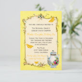 Gele  Franse feestdag RSVP Kaartje (Staand voorkant)