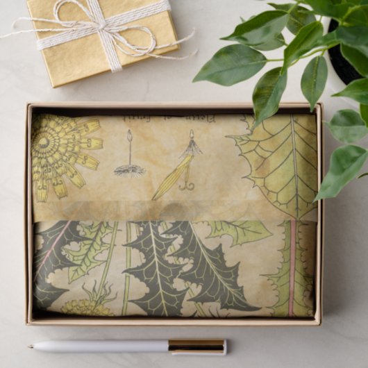 Gele  Franse ontvlechting Tissuepapier (Geschenk)