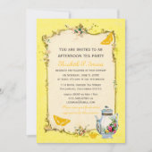 Gele  Franse theepartij Kaart (Voorkant)