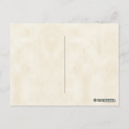 Gele Fritillaria  Botanisch Briefkaart (Achterkant)