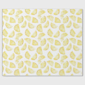 Gele Fruit Ananassen Verjaardag Cadeaupapier (Vlak)