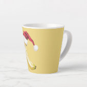 Gele Fruit Banaan Kerstman Hoed Latte Mok (Rechterhoek)
