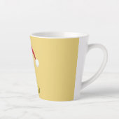 Gele Fruit Banaan Kerstman Hoed Latte Mok (Rechts)