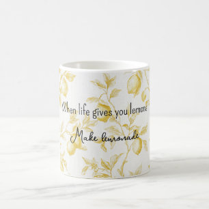 Gele Fruit Citroenen Maken Limonade Koffiemok