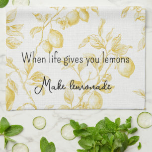 Gele Fruit Citroenen Maken Limonade Theedoek